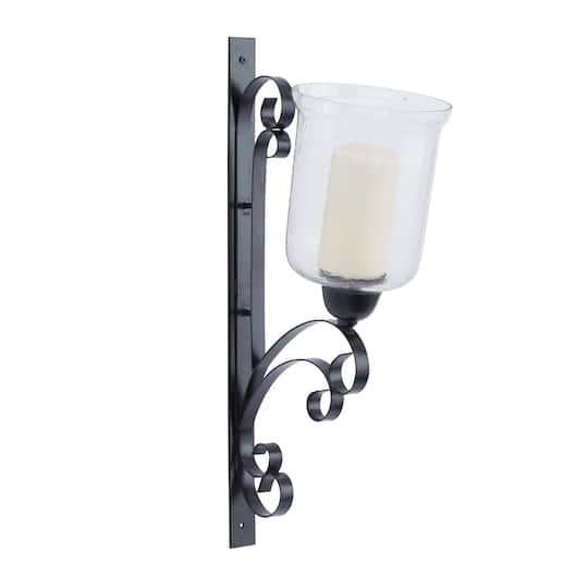 24&#x22; Black Traditional Wall Sconce